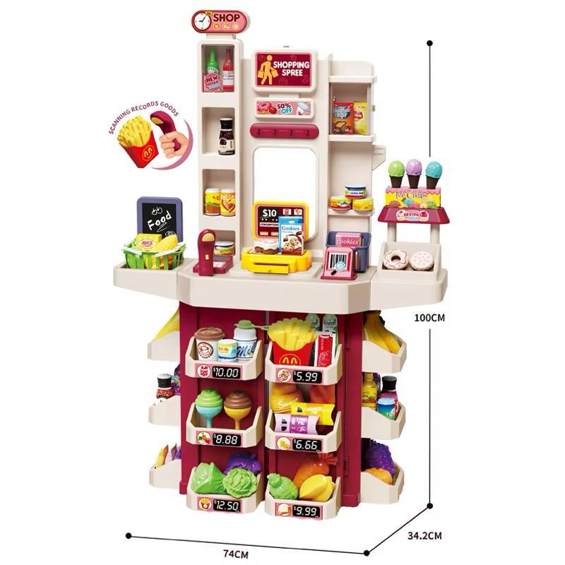 Kids Supermarket Trolley Play Set